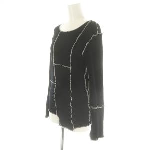 Y's ヨウジヤマモト ウールリブニット プルオーバー セーター 長袖 2 黒 ブラック