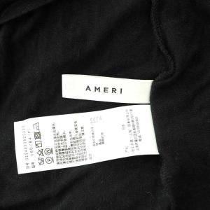 Ameri VINTAGE 22AW COTTON SILK HALTER TOP トップス カットソー 長袖 変形 シルク混 F 黒 ブラック