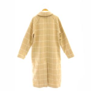 A.P.C. ステンカラーコート アウター ロング チェック柄 34 ベージュ /ES OS