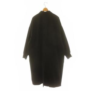 JOURNAL STANDARD LUXE 22AW ステンカラーコート スプリングコート ロング スナップボタン 黒 ブラック