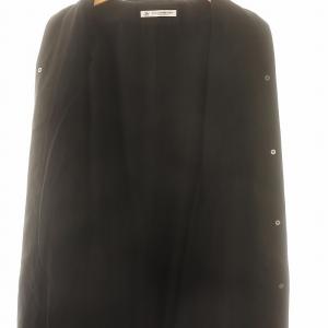 JOURNAL STANDARD LUXE 22AW ステンカラーコート スプリングコート ロング スナップボタン 黒 ブラック