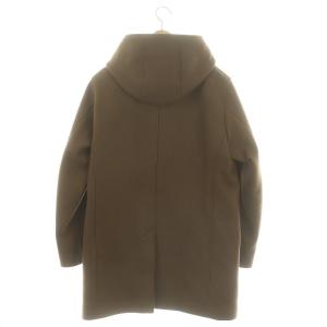 EDIFICE メルトン フード コート アウター ジップアップ XL 茶 ブラウン