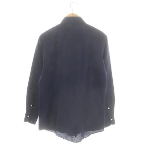 TOMORROWLAND PILGRIM ピルグリム リネン コットン シャツ ボタンダウン 長袖 L 紺 ネイビー