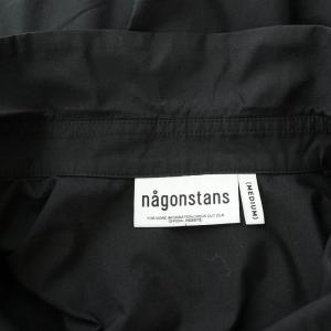 nagonstans 23SS asymmetry half-sleeves shirt シャツ 半袖 オーバーサイズ M 黒 ブラック