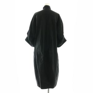 ENFOLD 23SS TACK-SLEEVE SHIRTS DRESS ワンピース ロング 七分袖 36 黒 ブラック