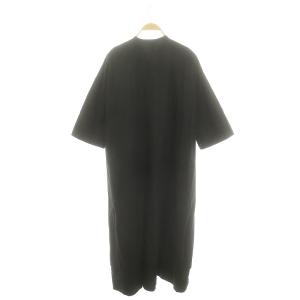 ENFOLD 23SS A-LINE DRESS ワンピース ロング 七分袖 ボウタイ 36 黒 ブラック