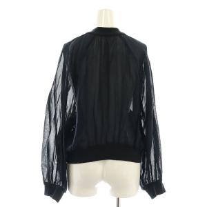 ENFOLD SheerTwill See-through Blouson ブルゾン ジャケット ジップアップ シアー 38 紺 ネイビー