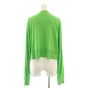 ENFOLD 23SS CROPPED CARDIGAN カーディガン ニット 長袖 シルク 38 黄緑 イエローグリーン
