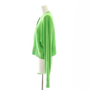 ENFOLD 23SS CROPPED CARDIGAN カーディガン ニット 長袖 シルク 38 黄緑 イエローグリーン