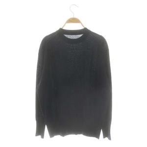 Spick&Span 23AW 18G クルーネックプルオーバーニット セーター 長袖 ウール 紺 ネイビー