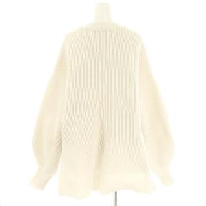Spick&Span 23SS バルキーヤーンカーディガン ニット 長袖 Vネック リブ オフホワイト
