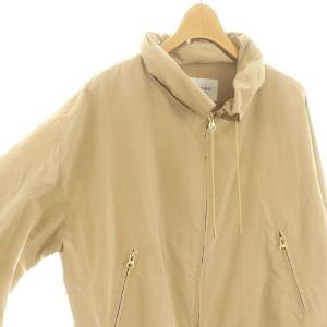 Spick&Span タフタフーディブルゾン ジャケット 総裏地 ジップアップ 38 ベージュ /DO OS