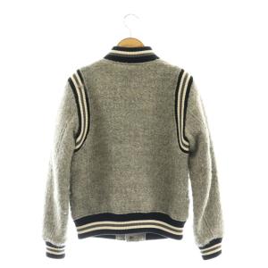 HYSTERIC GLAMOUR ワッペン ヒスベア スタジャン ブルゾン スナップボタン S グレー マルチカラー