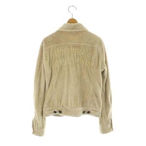 HYSTERIC GLAMOUR ハック刺繍 ファー ジャケット ステンカラー F ベージュ