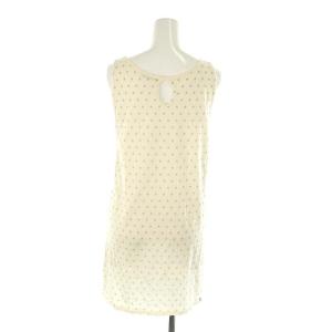 HYSTERIC GLAMOUR プリント ノースリーブ タンクトップ チュニック F アイボリー マルチカラー