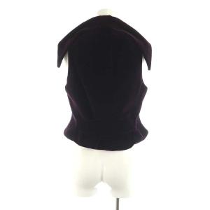 Vivienne Westwood オーブボタン ベロア ベスト Vネック F パープル