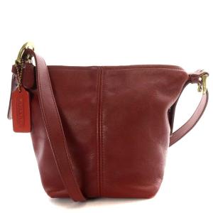 USA製 オールドコーチ グローブレザーショルダーバッグ ワンショルダー 斜め掛け 赤 レッド 4130