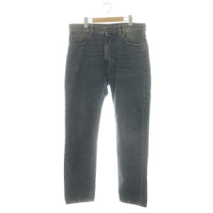 ストレートデニムパンツ ジーンズ ボトムス ジップフライ コットン 40 XL 青 ブルー /YQ OS