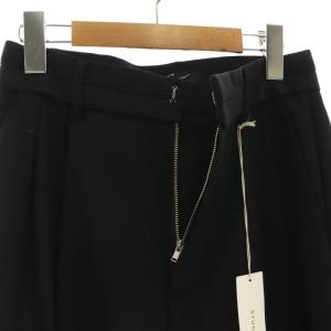 STUNNING LURE 24AW rストレートパンツ ワイド ジッパーフライ ウール 1 黒 ブラック