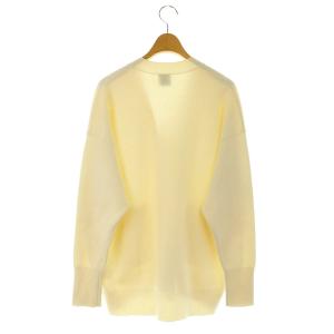 Spick&Span 23AW ダブルジャガード ビッグカーディガン ニット 長袖 Vネック アイボリー /MY OS