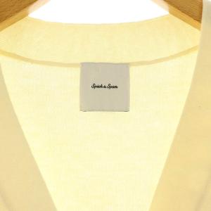 Spick&Span 23AW ダブルジャガード ビッグカーディガン ニット 長袖 Vネック アイボリー /MY OS