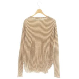 L'Appartement 23AW BORDER RIB L/S T-SH Tシャツ カットソー ボーダー 長袖 茶 白 ブラウン ホワイト