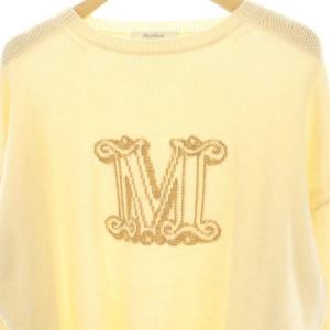 Max Mara Gram ロゴ クルーネック カシミヤニット セーター S アイボリー