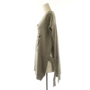 Hysteric 22SS JUST LEAN BACK ベスト プルオーバー ニット Vネック F グレー 黒 ブラック