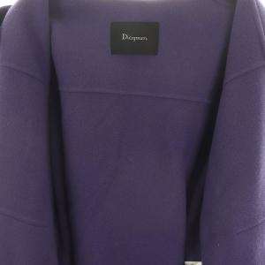 Diagram GRACE CONTINENTAL 22AW リバーファーコート ノーカラーコート アウター ミドル丈 ジップアップ 36 紫 パープル