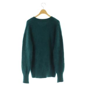 Spick&Span 22AW ファーニットVネックプルオーバー セーター 長袖 緑 グリーン
