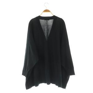 JOURNAL STANDARD 22SS ハイツイストコットンポンチョカーデ カーディガン 長袖 ビッグサイズ Vネック 黒 ブラック