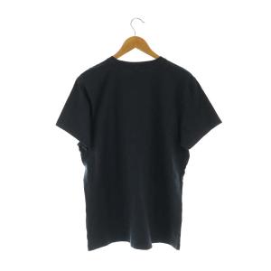 PYRENEX カレル ロゴ プリント 半袖 クルーネック Tシャツ カットソー 半袖 プルオーバーコットン XL 紺