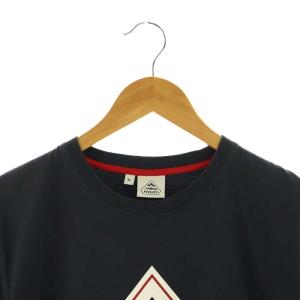 PYRENEX カレル ロゴ プリント 半袖 クルーネック Tシャツ カットソー 半袖 プルオーバーコットン XL 紺
