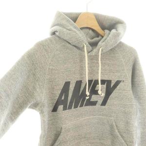 AMERICANA AMEYフードスウェット 長袖 プルオーバー 裏起毛 999 杢グレー