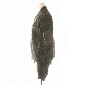 sacai 22AW Logo-Embroidery Lace Bomber Blouson 1 グレー