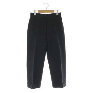 シルク混センタープレスパンツ テーパード 32 紺 ネイビー /HK OS