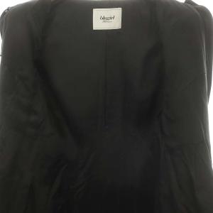 BLUGIRL BLUMARINE ラインストーンリボンウールコート アウター リボン 38 M 黒 ブラック /YQ OS