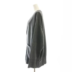 JOURNAL STANDARD 23AW コットンカシミヤビッグカーディガン ニット 長袖 Vネック オーバーサイズ チャコールグレー