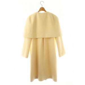 CELFORD 22AW ケープAラインコート ノーカラーコート アウター ウール 36 S アイボリー