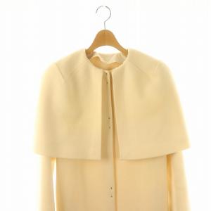 CELFORD 22AW ケープAラインコート ノーカラーコート アウター ウール 36 S アイボリー