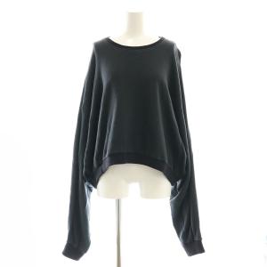 ヨウジヤマモト 22AW FLEECE DOLMAN PATCHED T ドルマンカットソー プルオーバー 長袖 2 黒 ブラック