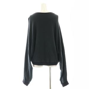 Y's ヨウジヤマモト 22AW FLEECE DOLMAN PATCHED T ドルマンカットソー プルオーバー 長袖 2 黒 ブラック