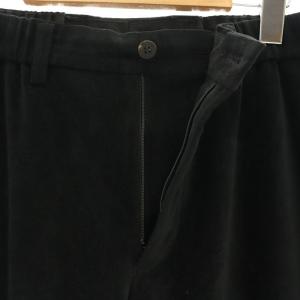 ISSEY MIYAKE MEN スエードパンツ 2 M 黒 ブラック ME83FF283
