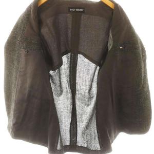 ISSEY MIYAKE テーラードジャケット ウール ヘンプ 3 L チャコールグレー ME91FD134