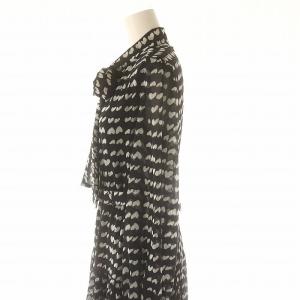 Diagram GRACE CONTINENTAL 24AW キカプリントワンピース 36 ブラック ホワイト