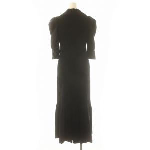 CELFORD 22AW 襟付きニットマーメイドワンピース ロング 七分袖 38 黒 ブラック