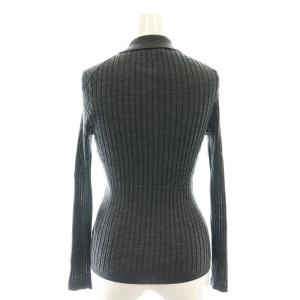 MADISONBLUE 23SS WIDE RIB POLO ニットポロシャツ 00 ダークグレー