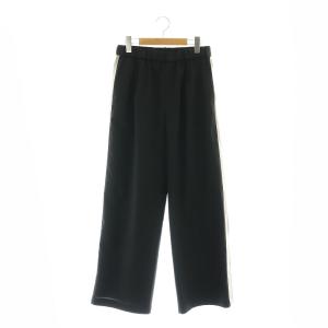 24SS ポリエステルトロラインパンツ ボトムス イージー ジョガー 38 M 黒 ブラック グレー /YQ