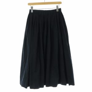 EVERYDAY I LIKE 23SS Cotton Dramatic ギャザースカート イージー マキシ ロング F 黒 ブラック