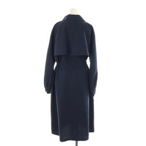 BLUE LABEL CRESTBRIDGE ウエストリボンコート ロング 薄手 36 S 紺 ネイビー /KO OS